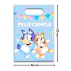 Set 6 Bolsas Bluey Para Dulces Sorpresa Feliz Cumple - Louicid