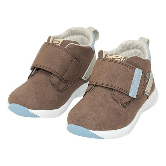 Botín De Bebé Niño Con Velcro Café - Louicid