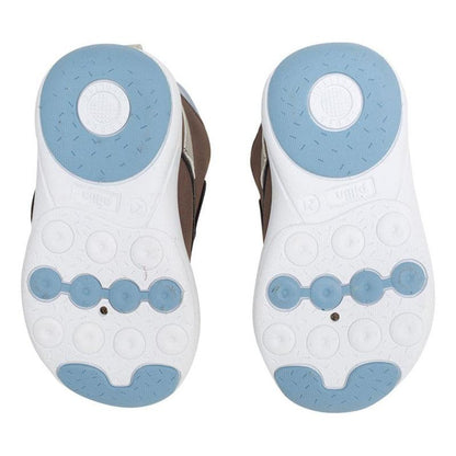 Botín De Bebé Niño Con Velcro Café - Louicid