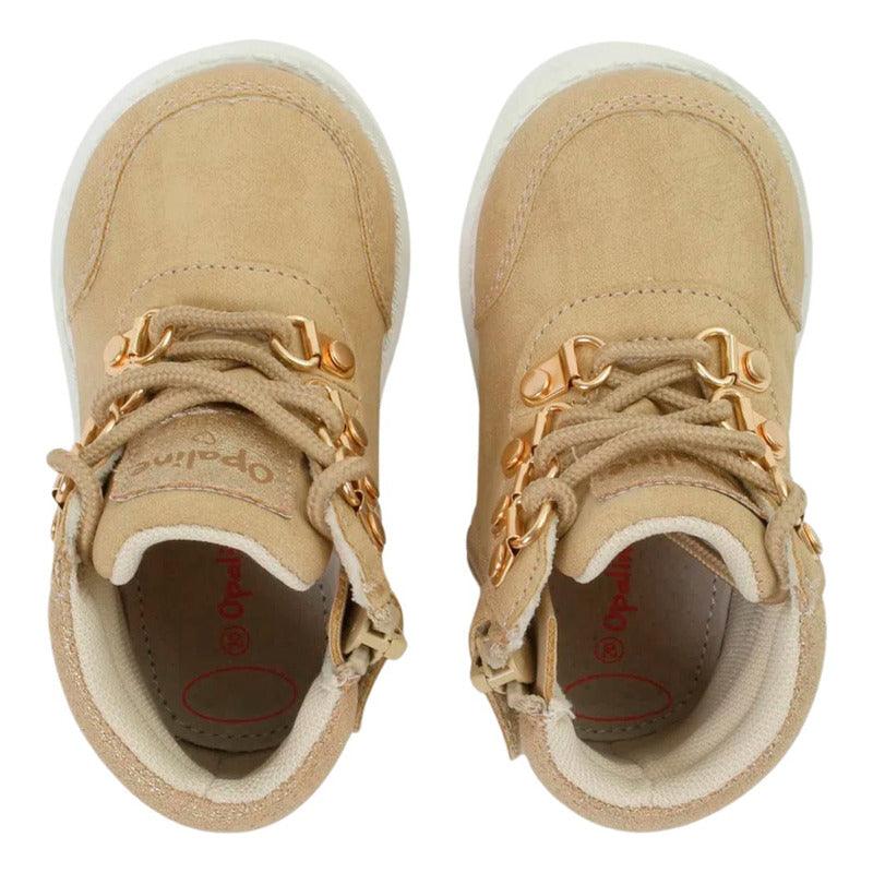 Botín Urbano De Niña Brillo Y Rivet Opaline - Louicid