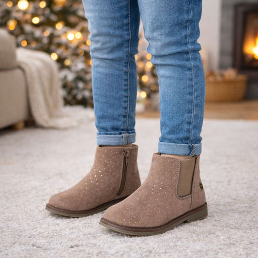 Botín Bebé Niña Print Metálico Hogar - Louicid