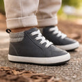 Botín Bebé Niño Gris Cordones Urban - Louicid