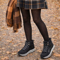 Botín Jogging Niña Negro Con Animal Print Otoño - Louicid