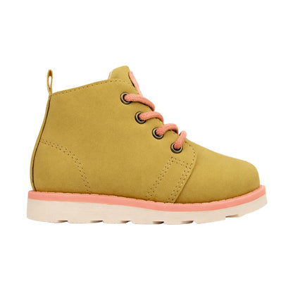 Botín Niña Urbano Cordones Caqui Lateral - Louicid