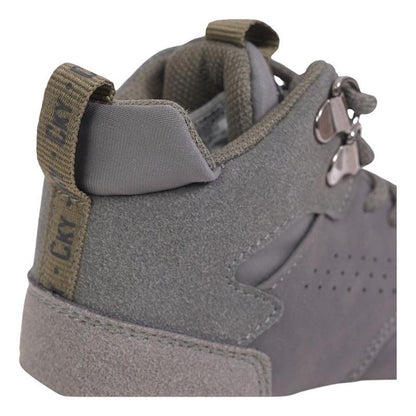 Botín De Niño Gris Con Cordones Caña Alta - Louicid