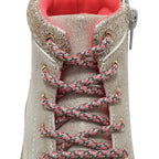 Bototo De Niña Cordones Brillos Beige - Louicid
