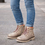 Bototo De Niña Cordones Brillos Beige - Louicid