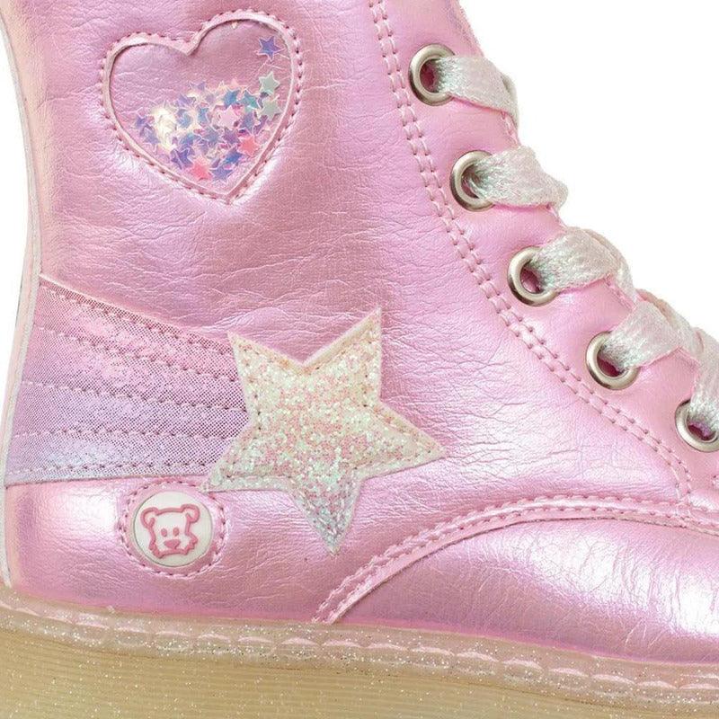 Bototo De Niña Estrella Corazón Rosado - Louicid