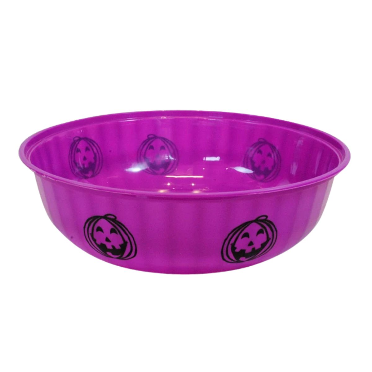 Bowl Plástico Morado Calabaza Halloween -Louicid