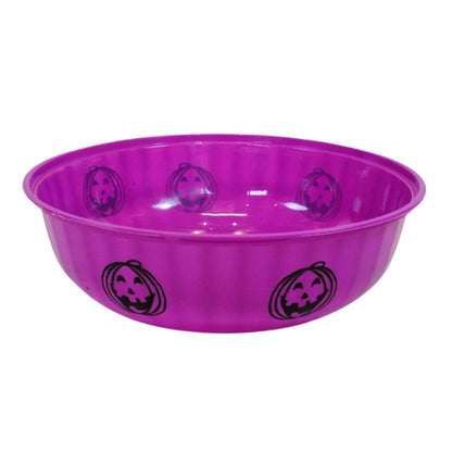 Bowl Plástico Morado Calabaza Halloween -Louicid