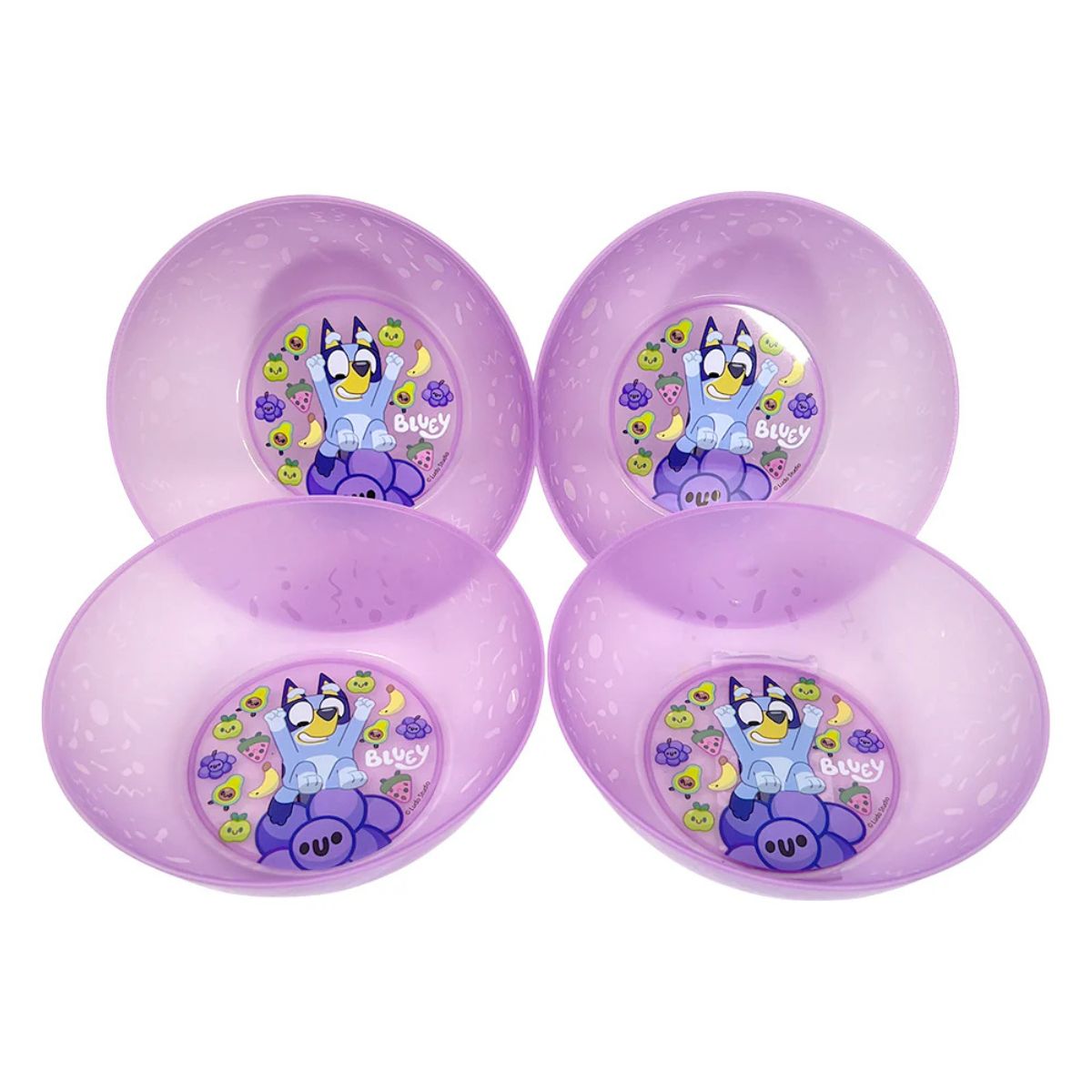 Bowl Plástico Reutilizable Bluey 4pzas - Louicid