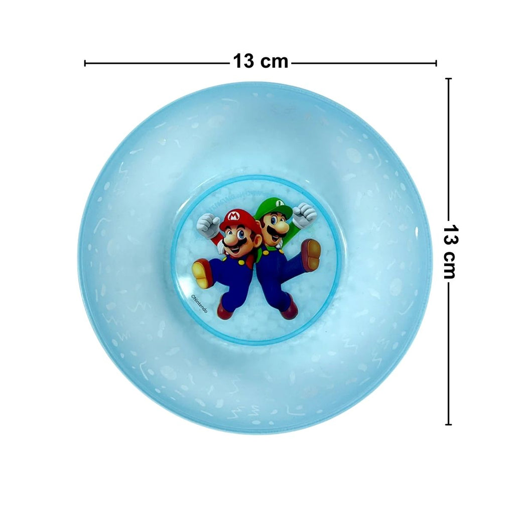 Bowl Plástico Reutilizable Mario Bros 4pzas Medidas - Louicid