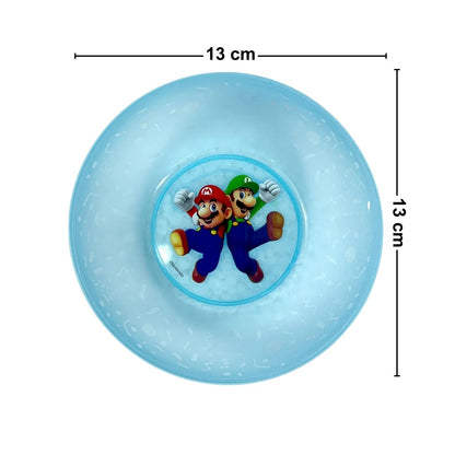 Bowl Plástico Reutilizable Mario Bros 4pzas Medidas - Louicid