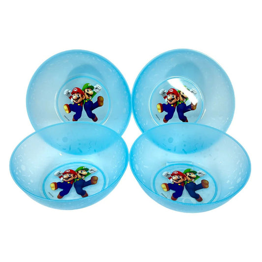 Bowl Plástico Reutilizable Mario Bros 4pzas - Louicid