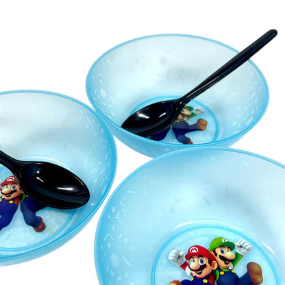 Bowls Plásticos Reutilizable Mario Bros 4pzas - Louicid