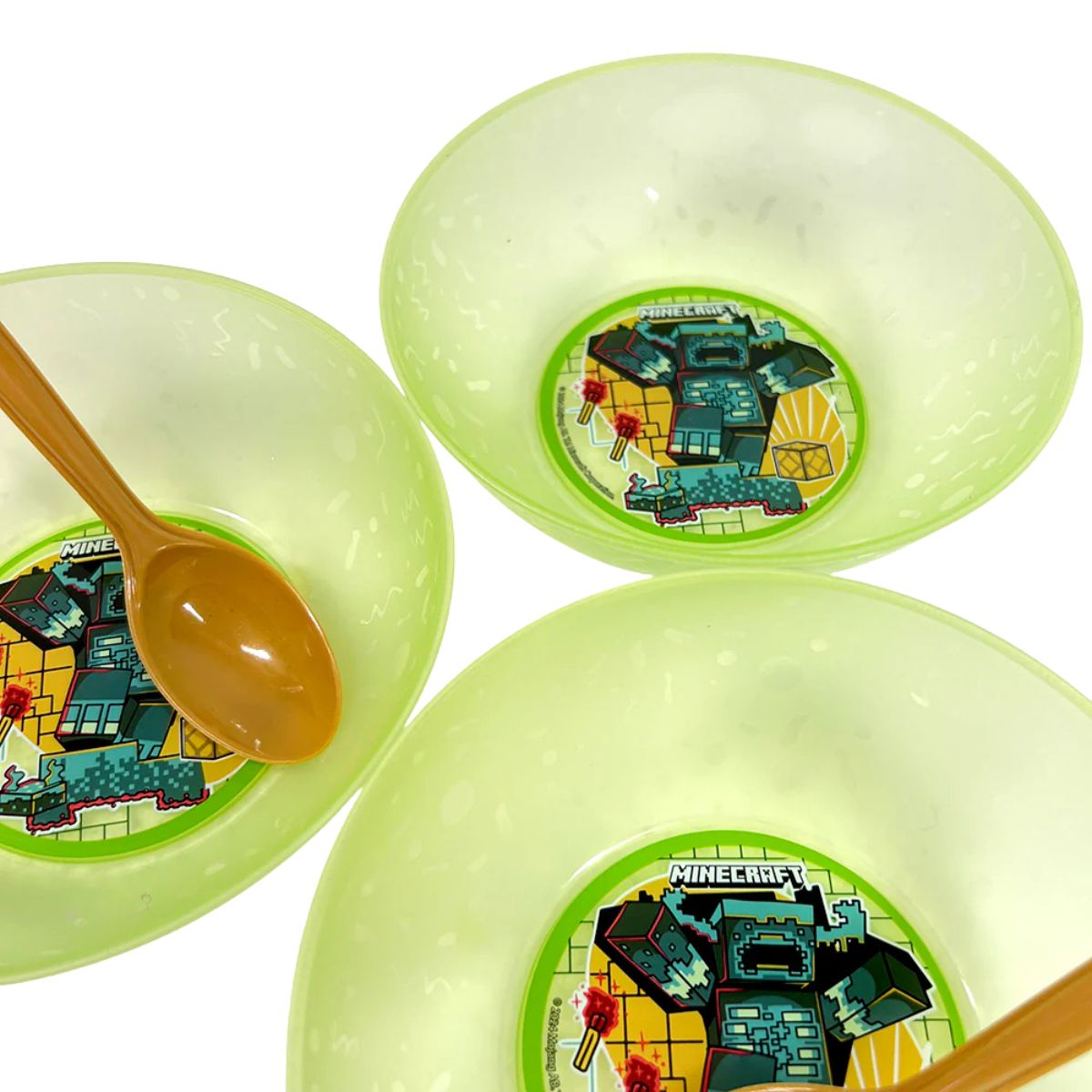 Bowls Plásticos Reutilizable Minecraft 4pzas - Louicid