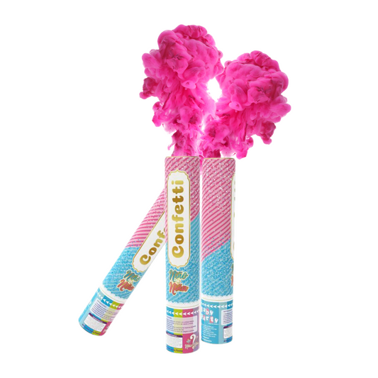 Cañón Lanza Confeti 30cm Revelación de Género Niño o Niña - Louicid
