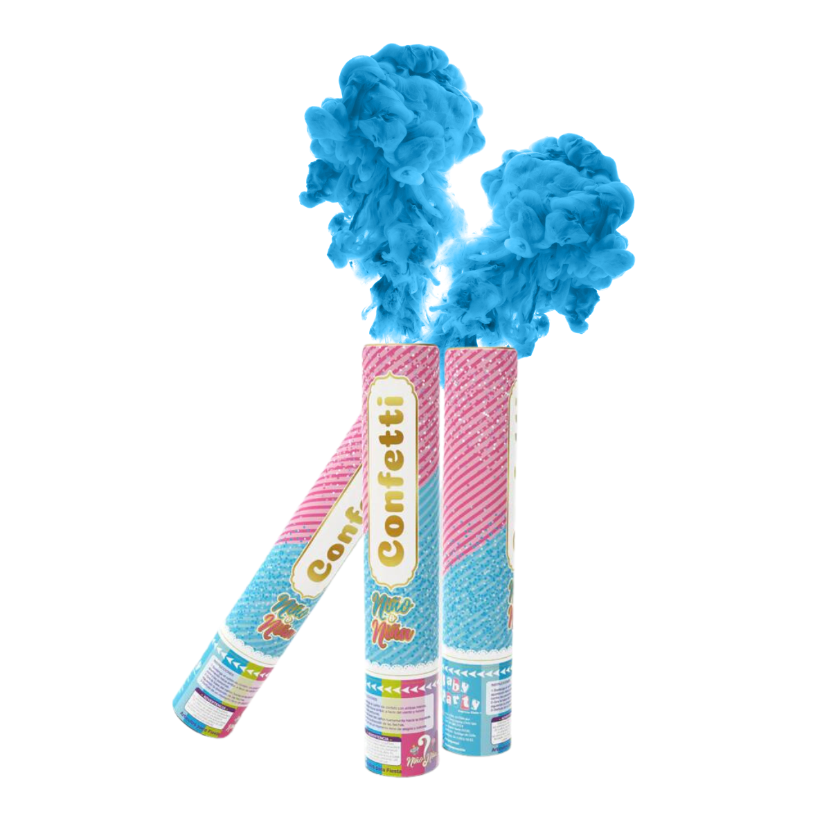 Cañón Lanza Confeti 30cm Revelación de Género Niño o Niña - Louicid