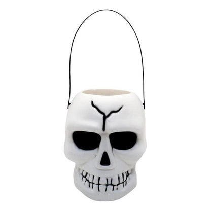 Cabeza Calavera 18 Cm Con Luz Y Sonido Halloween Big Party - Louicid