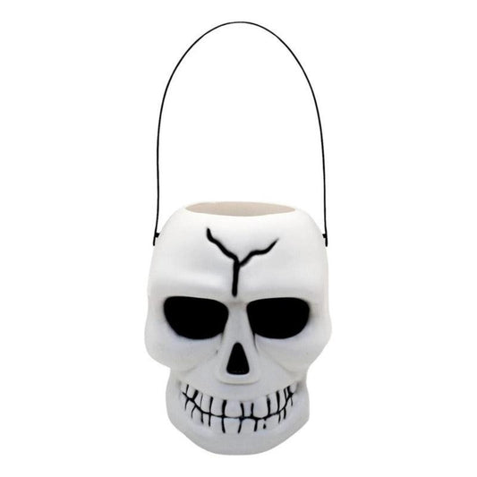 Cabeza Calavera 18 Cm Con Luz Y Sonido Halloween Big Party - Louicid