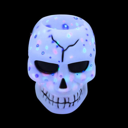 Cabeza Calavera 18 Cm Con Luz Y Sonido Halloween Big Party - Louicid