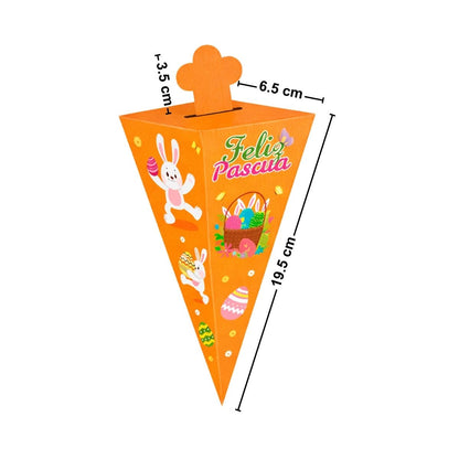 Cajita Zanahoria Feliz Pascua Resurreción 6uds Medidas - Louicid