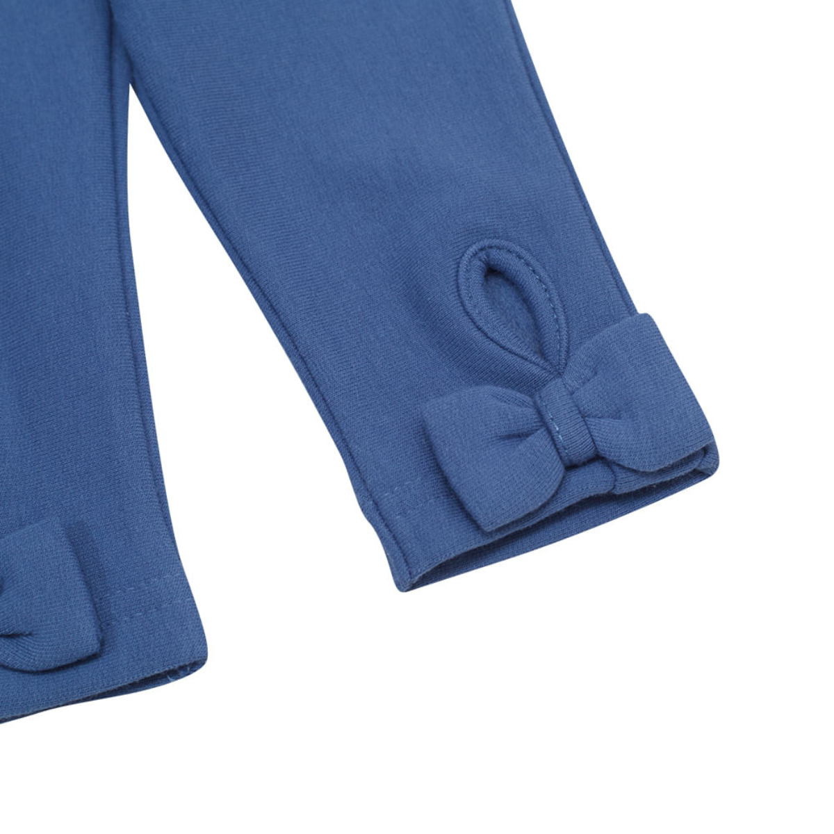 Calza Bebé Niña Franela Lazo Azul Detalle - Louicid