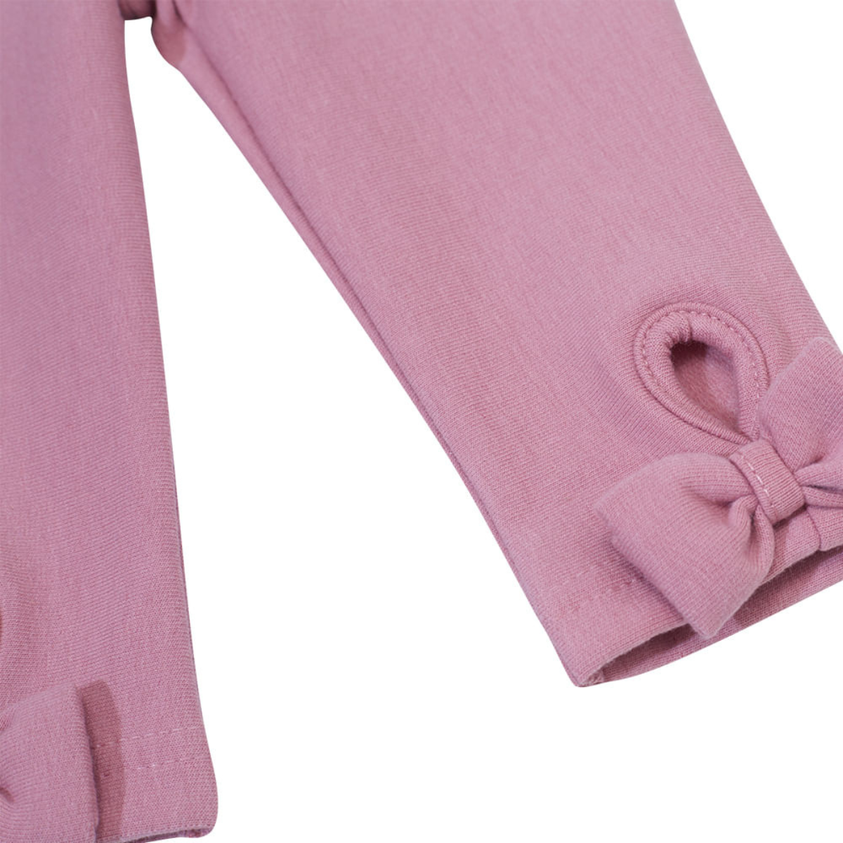 Calza Bebé Niña Franela Lazo Rosado Detalle - Louicid