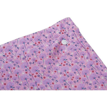 Calza Bebé Niña Con Franela Lila Estampado Floreal Pillin - Louicid