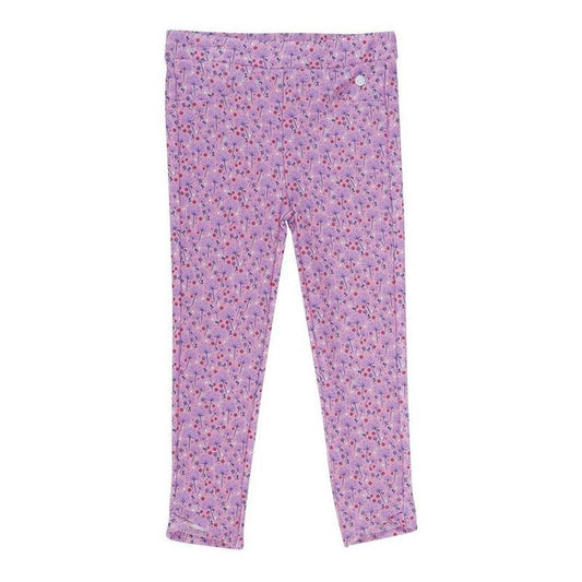 Calza Bebé Niña Con Franela Lila Estampado Floreal Pillin - Louicid