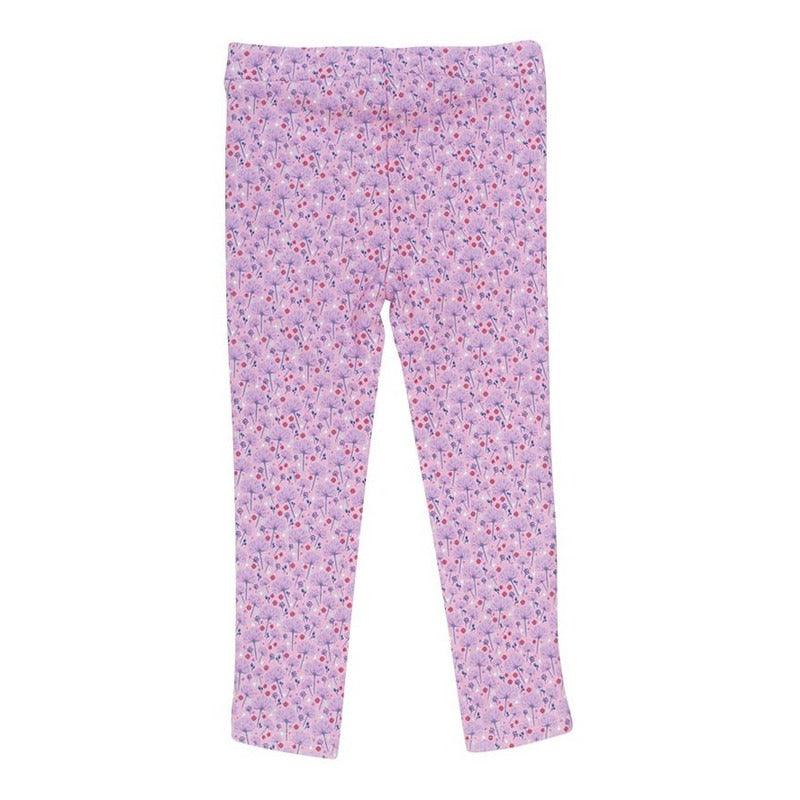 Calza Bebé Niña Con Franela Lila Estampado Floreal Pillin - Louicid