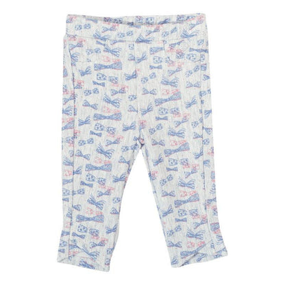 Calza Bebé Niña Con Franela Estampado Lazo Gris Claro - Louicid