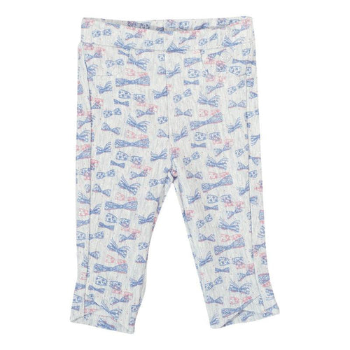 Calza Bebé Niña Con Franela Estampado Lazo Gris Claro - Louicid