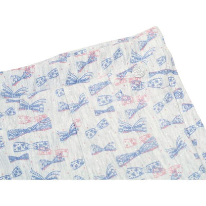 Calza Bebé Niña Con Franela Estampado Lazo Gris Claro - Louicid
