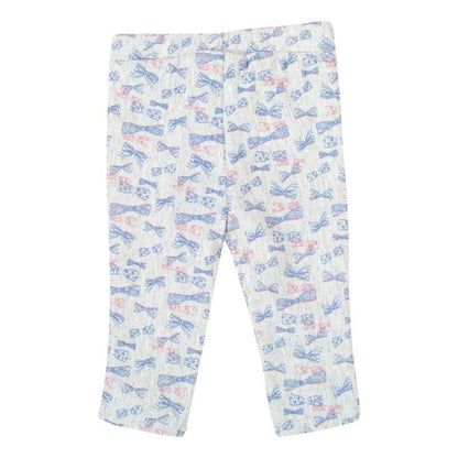 Calza Bebé Niña Con Franela Estampado Lazo Gris Claro - Louicid
