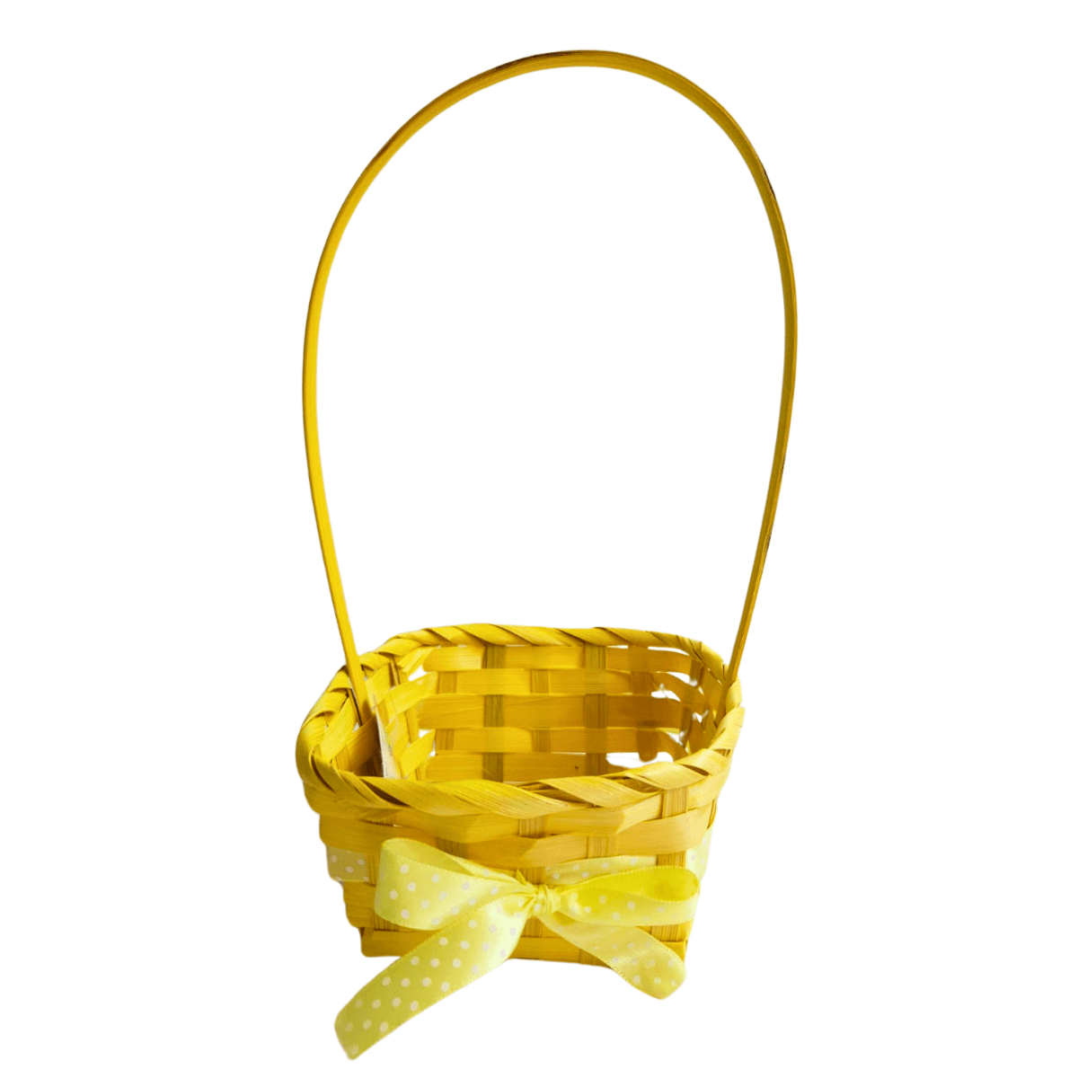 Canasto De Bambú Mediano 15x13x26cm Para Pascua Resurrección - Louicid