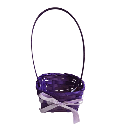 Canasto De Bambú Mediano 15x13x26cm Para Pascua Resurrección - Louicid