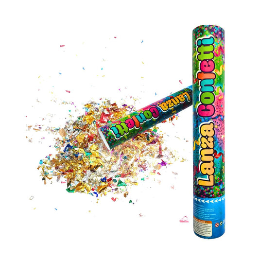 Cañón Lanza Confeti Multicolor 30cm - Louicid