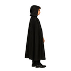 Capa Negra Con Capucha 120cm Niño - Louicid