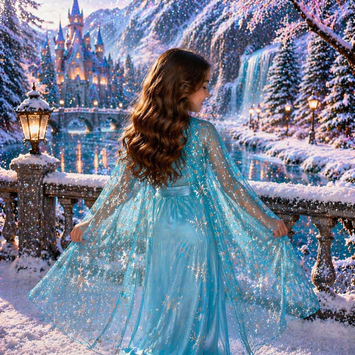 Capa Princesa Elsa Frozen Espalda Fantastico - Louicid