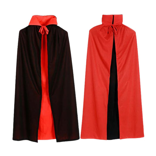 Capa Vampiro Doble Color Reversible 160cm Negro Rojo - Louicid