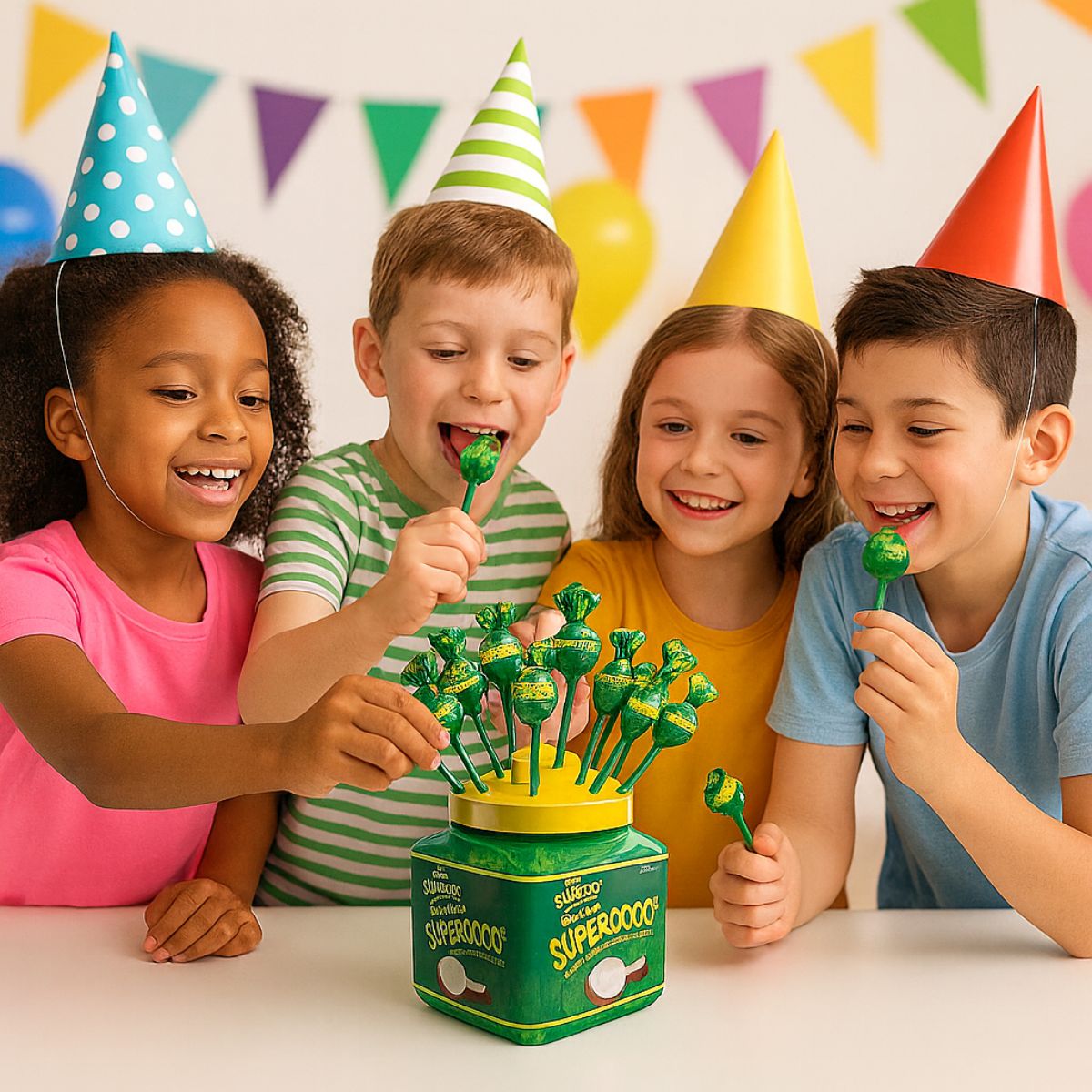 Chupetas Bombón Supercoco 48 unidades Fiesta Cumpleaños - Louicid