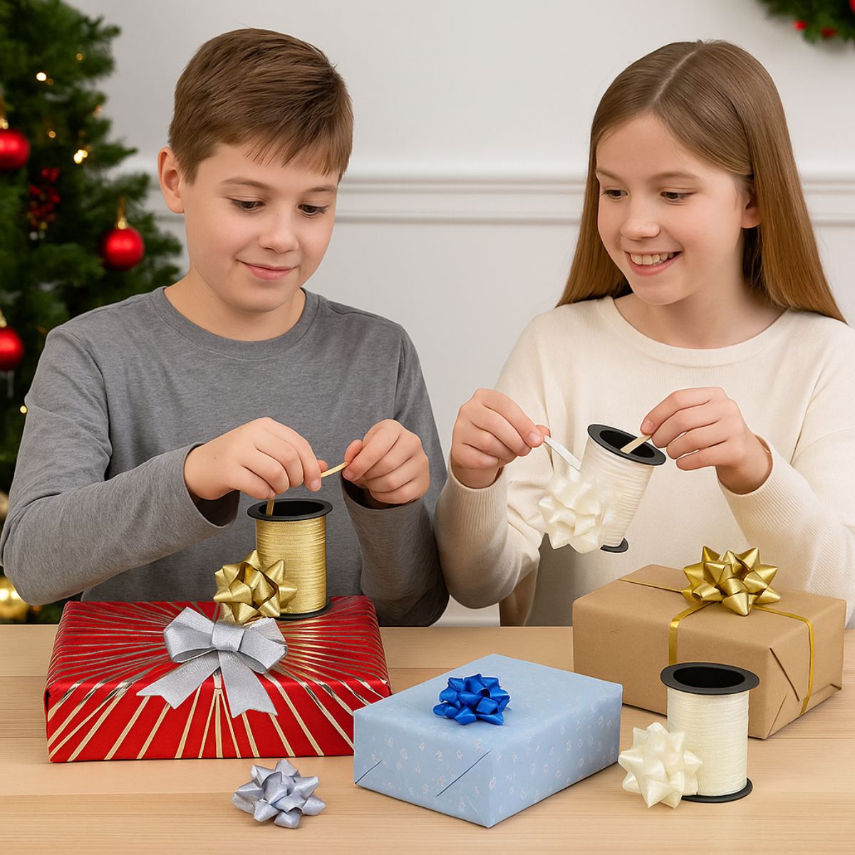 Cinta Regalo Lazos Navidad 10 metros Envolviendo - Louicid