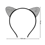 Cintillo Negro De Gatita Orejas Diamantes Medidas - Louicid