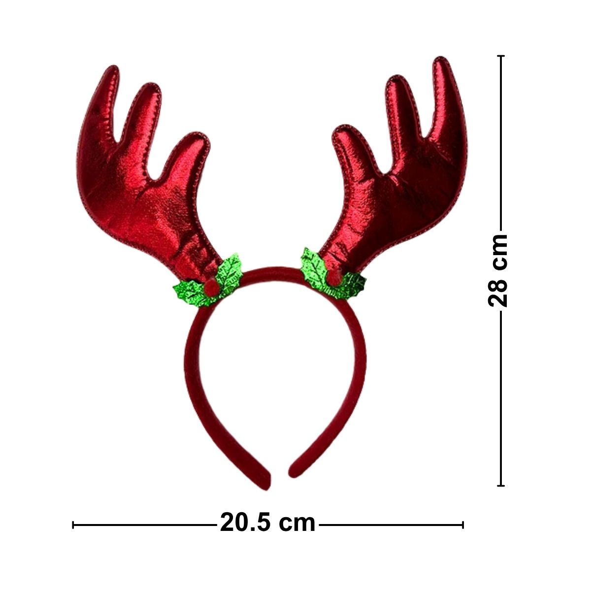 Cintillo Niña Reno Rojo Navidad Medidas - Louicid