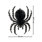 Colgante Araña Negra 24cm Halloween Medidas - Louicid