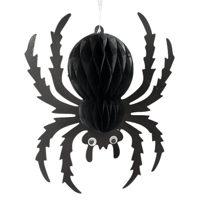 Colgante Araña Negra 24cm Halloween - Louicid