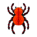 Colgante Araña Papel Naranja Halloween 33cm - Louicid
