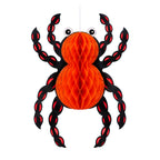 Colgante Araña Papel Naranja Halloween 33cm - Louicid