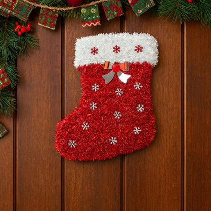 Colgante Bota Pascuero Rojo Grande 49cm Decoración Hogar - Louicid